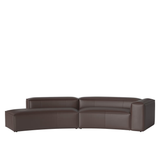 Cosima curved sofa with open end