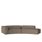 Cosima curved sofa with open end