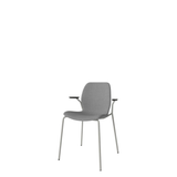 Seed Upholstered dining chair with Open Armrest