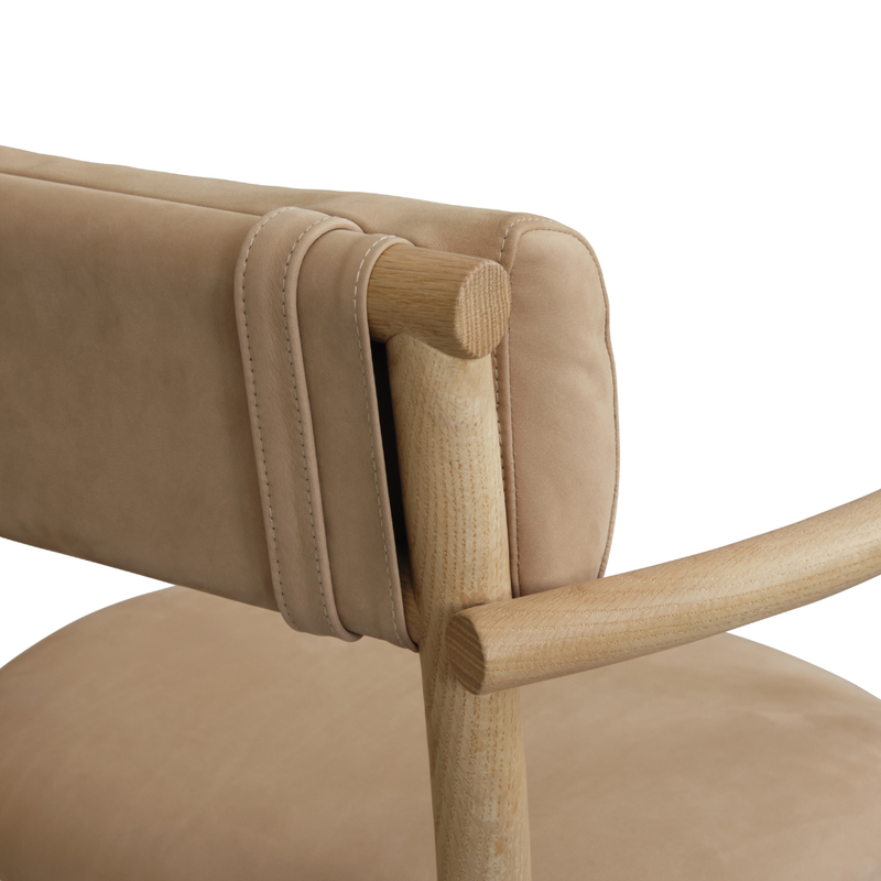 Home dining chair with armrests