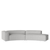 Cosima curved sofa with open end
