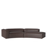 Cosima curved sofa with open end