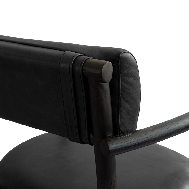 Home dining chair with armrests