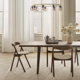 Fenri Dining chair with leather upholstery