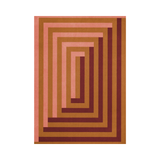 Teklan Labyrinth Coral Pink rug