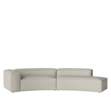 Cosima curved sofa with open end