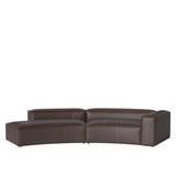 Cosima curved sofa with open end