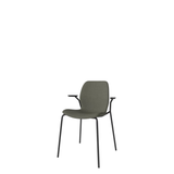 Seed Upholstered dining chair with Open Armrest