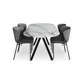 Saw marble dining table