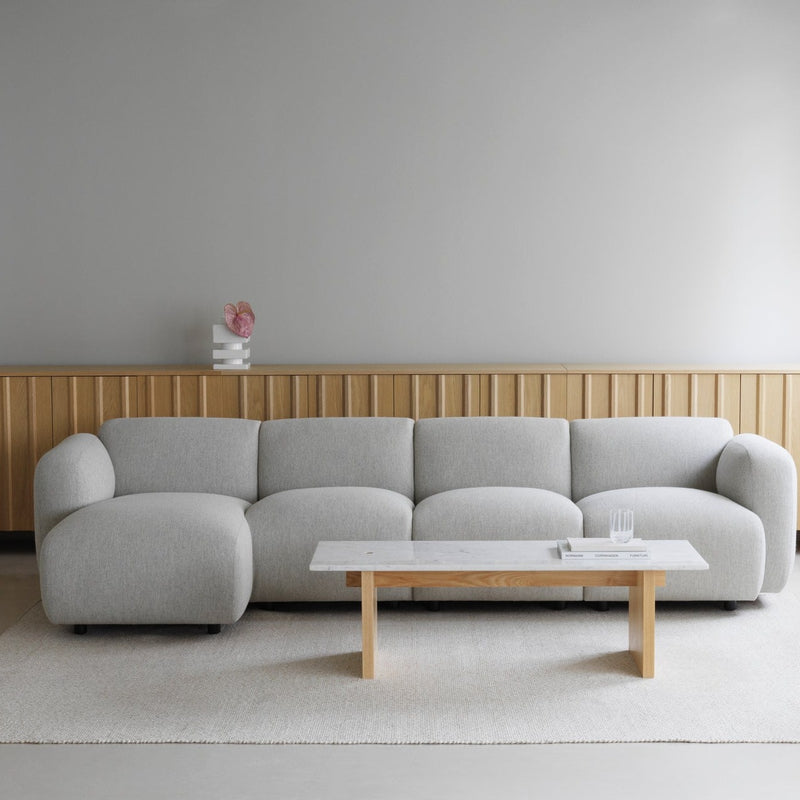Solid coffee table