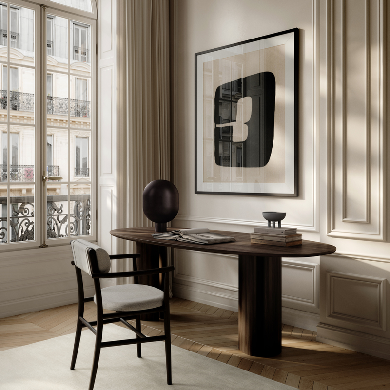 Home dining chair with armrests