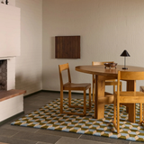 Olive Green, Powder Blue, Oat - Groove rug