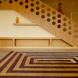 Teklan Labyrinth Mulberry Sand rug