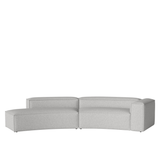 Cosima curved sofa with open end