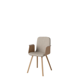 Palm valgomojo kėdė su audiniu ir porankiais