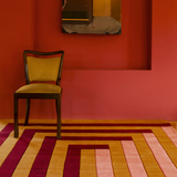 Teklan Labyrinth Coral Pink rug