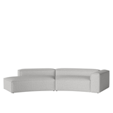 Cosima curved sofa with open end