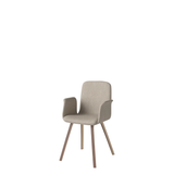 Palm Upholstered Dining Chair with Armrest