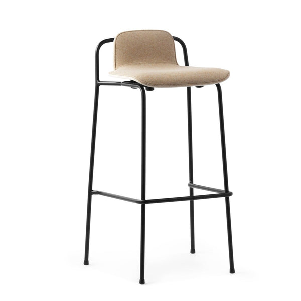 Studio bar chair with upholstery