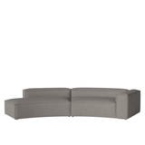 Cosima curved sofa with open end