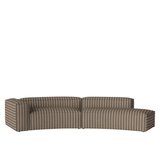 Cosima curved sofa with open end