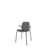 Seed Upholstered dining chair with Open Armrest