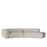 Cosima curved sofa with open end