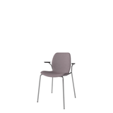 Seed Upholstered dining chair with Open Armrest