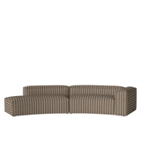 Cosima curved sofa with open end