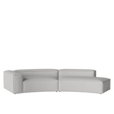 Cosima curved sofa with open end