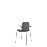Seed Upholstered dining chair with Open Armrest