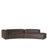 Cosima curved sofa with open end