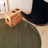 Topo green rug