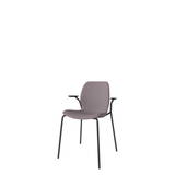 Seed Upholstered dining chair with Open Armrest