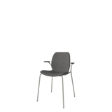 Seed Upholstered dining chair with Open Armrest