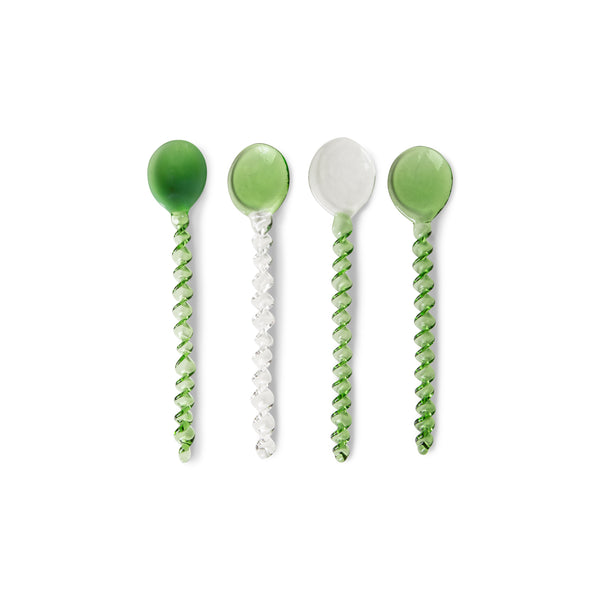 Emeralds twisted tea spoons set