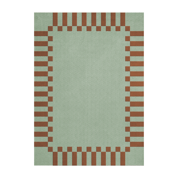 Teklan frame wool pistachio rug