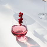 Midnight Flowers water glass