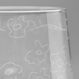 Midnight Flowers water glass