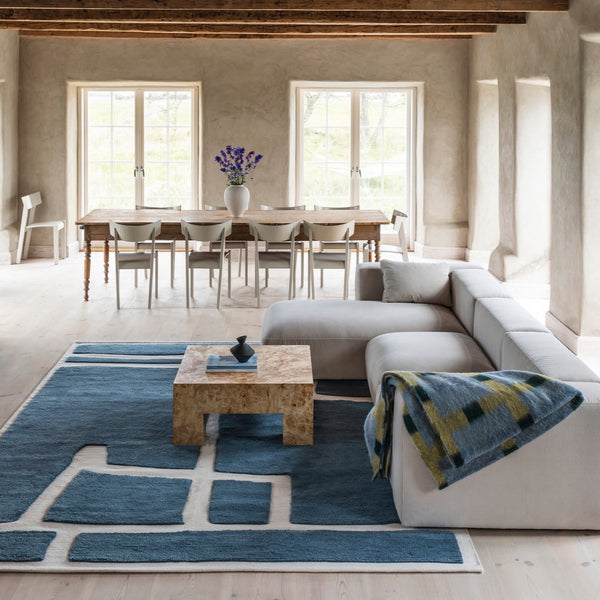GOTLAND KLINT CORNFLOWER BLUE wool rug
