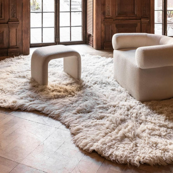 RESIDUE SHAGGY Bone White rug