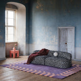 Teklan frame wool cobalt rug