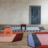 Teklan frame wool mullberry rug