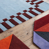 Teklan frame wool mullberry rug