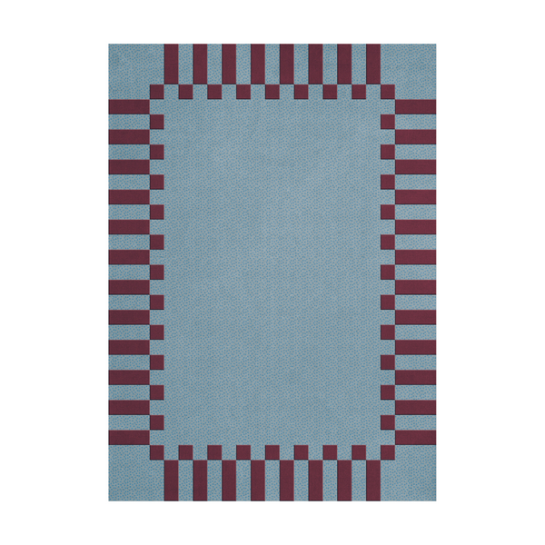 Teklan frame wool mullberry rug