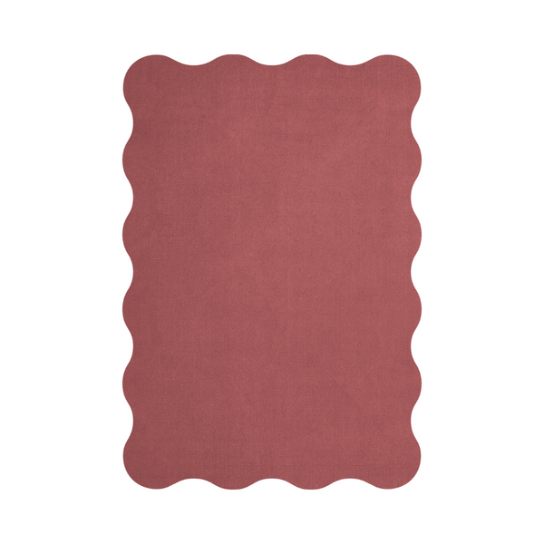 Organic Scallop Red Rasberry rug