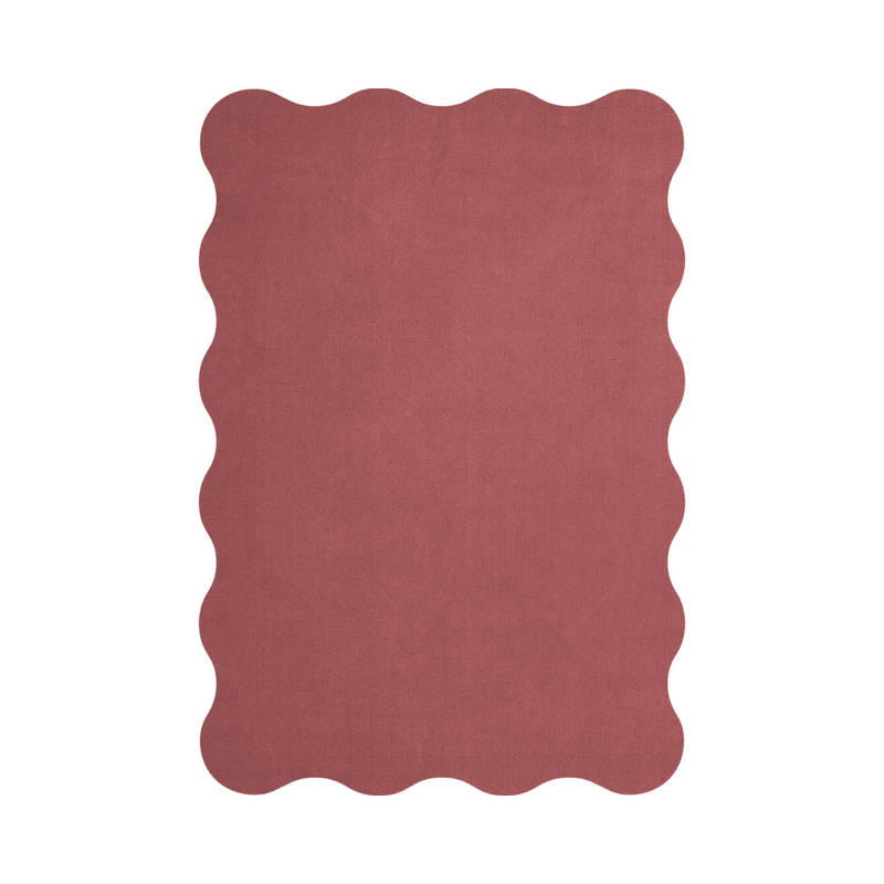 Organic Scallop Red Rasberry rug
