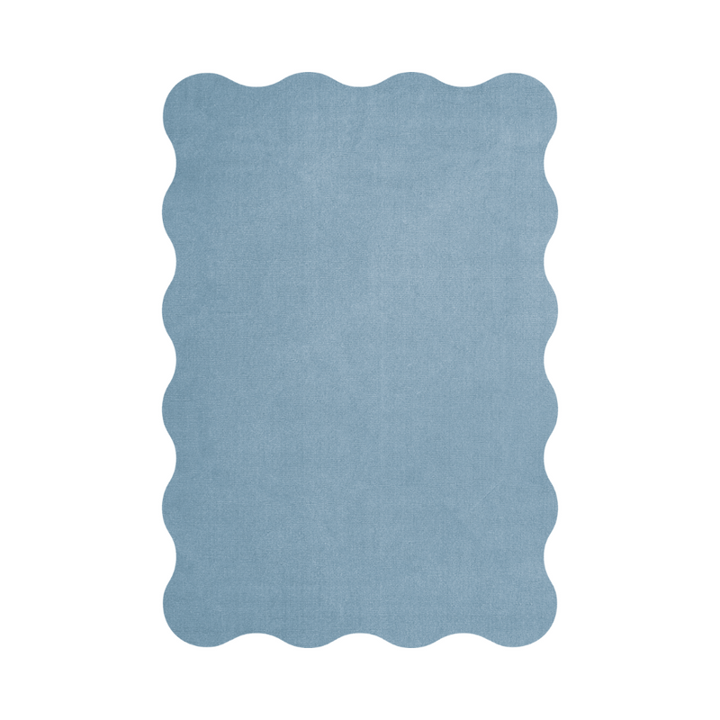 Organic Scallop Soft Blue rug