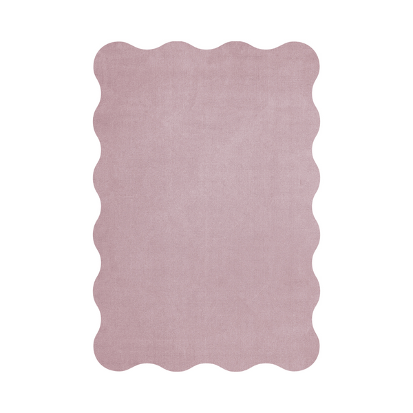 Organic Scallop Red Rasberry rug
