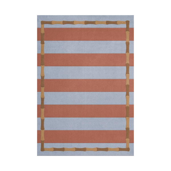 Alice Crawley Bamboo Stripe Zen Blue kilimas